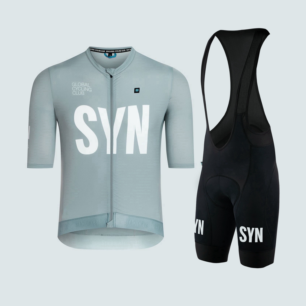 Silver gray short sleeved cycl - Cycling Bib Shorts 评论和价格